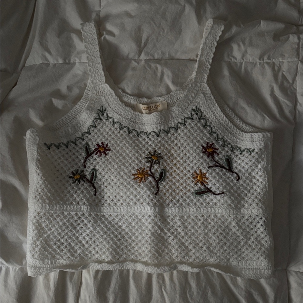 Knitted Floral Top